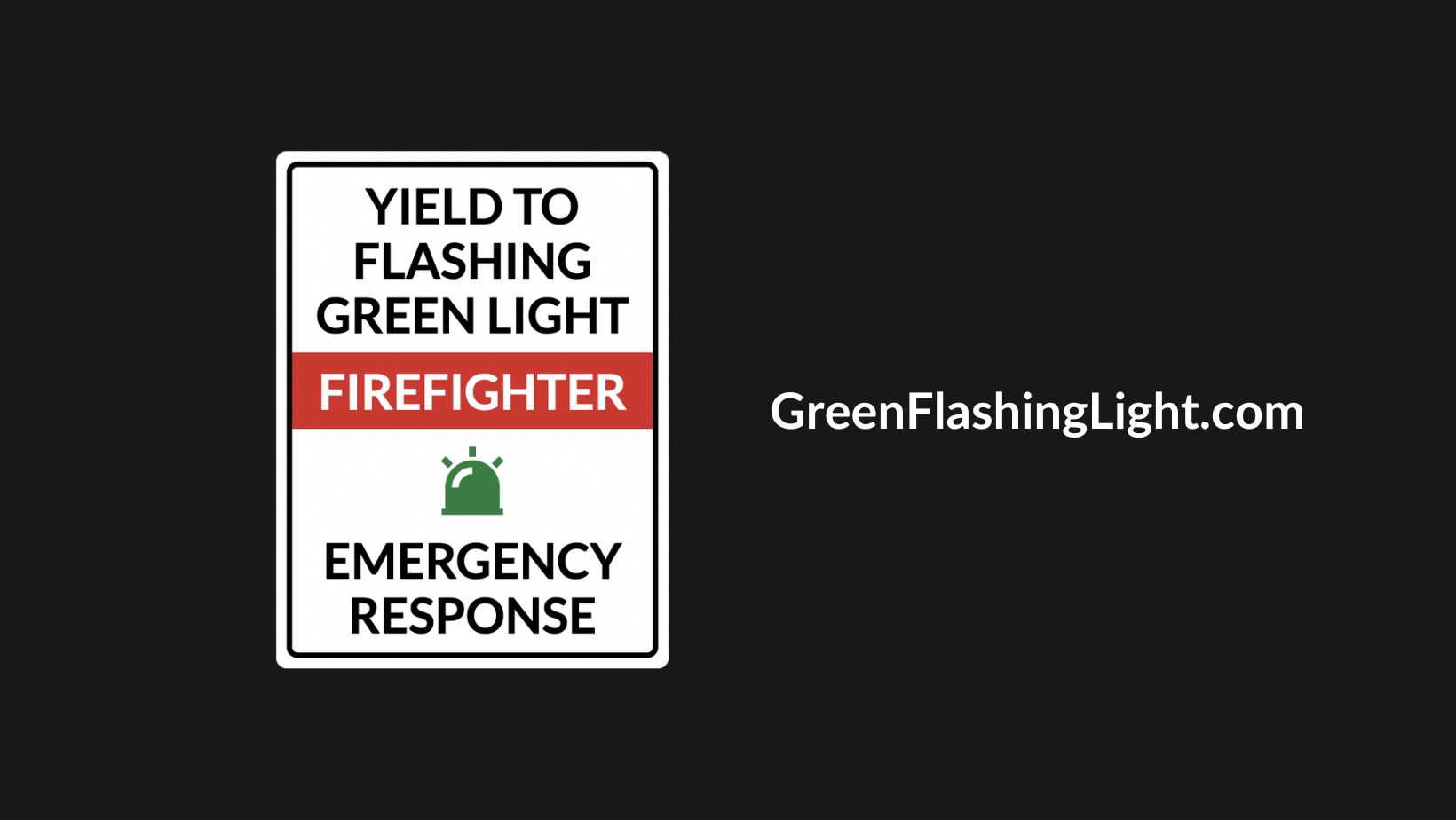 GreenFlashingLight Volunteer Firefighters Responding to an Emergency